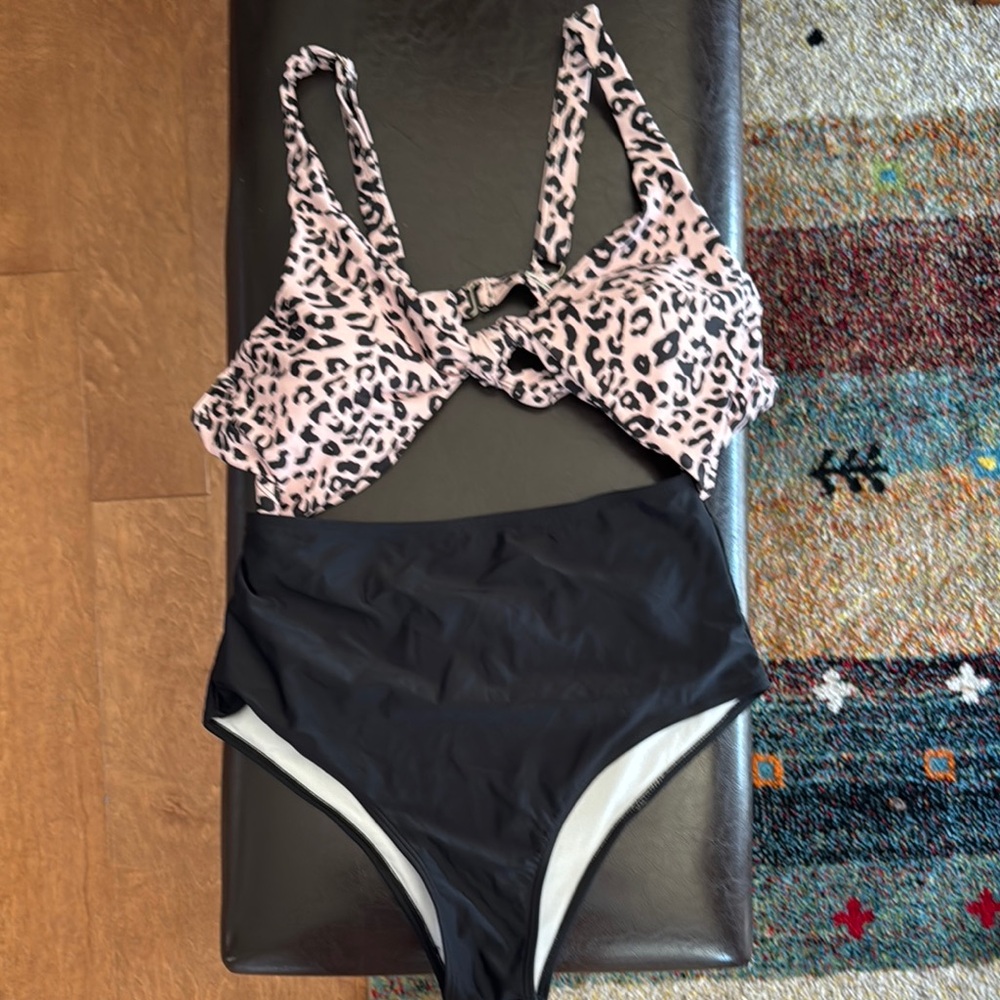 Leopard Print One Piece Swimsuit